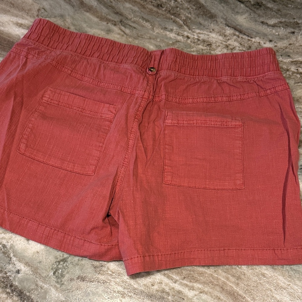 Casual Stretch Shorts - Light Blue, Olive, Coral, Tan - Picture 11 of 11